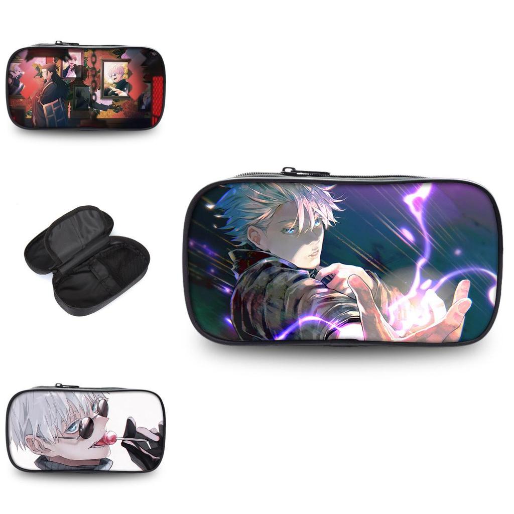 Jujutsu Kaisen Geantă de creioane Oxford cu Capacitate Mare Geantă de Papetărie cu Imprimeu Anime Elegant