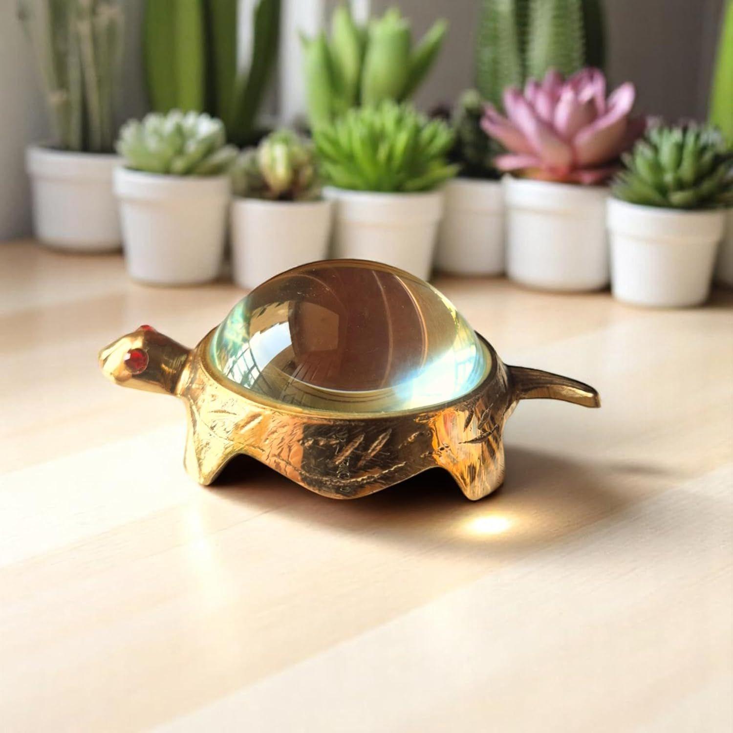 

Brass Tortoise for Good Luck for Home | Vastu Feng Shui | Shree Yantra, Manokamna,