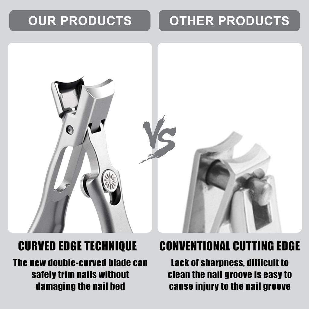 Nail Cutters with Nail File Large Opening Nail Clippers Toenail Cutter Stainless Steel Toenail Clipper Fingernail Cutter