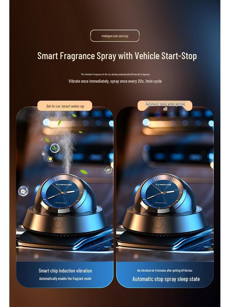 Advanced Car Aromatherapy Clock with Long-Lasting Scent - Interior Perfume Ornament