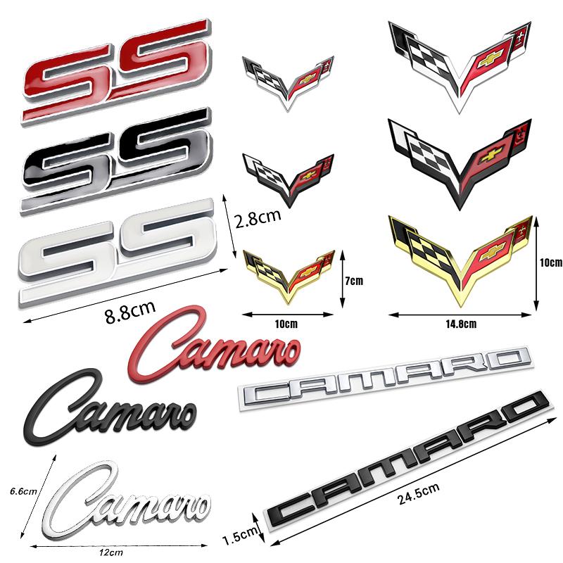 3D Metal Car Side Body Fender Sticker Wing Shape Decor Decal For Chevrolet SS Camaro Aveo Niva Captiva Cruze Malibu Captiva Trax