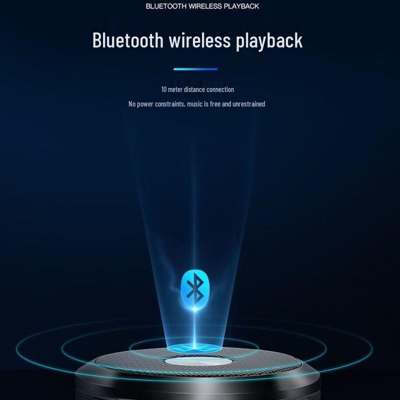 Portable Bluetooth Speaker with Shocking Bass and Card Slot - WS-887