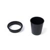 Emuca Accessoire porte-objets Pot, Plastique noir, Plastique.