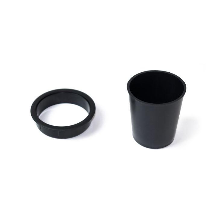 Emuca Accessoire porte-objets Pot, Plastique noir, Plastique.