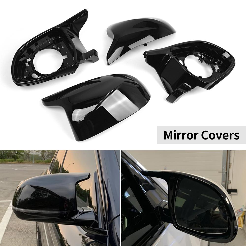 4PCS Car Rear View Mirror Cover Kit Replacement for BMW X3 G01 X4 G02 X5 G05 X6 G06 X7 G07 X3M F97 X4M F98 X5M F95 X6M F96 2018 2023 51168097351