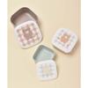 Coolia Mokomoka Antibacterial 3-Piece Nesting Lunch Box, Square, Mokomoka and Friends, 695102