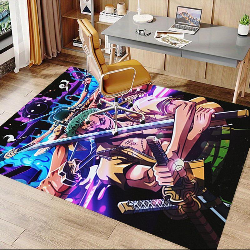 Zoro'S Epic Sword Dance Carpet For Playroom Bedroom Living Room Sofa Home Decorkids Game Area Rug Nonslip Floor Mat