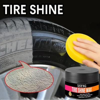 Tire Gloss Wax, Black Gloss Tire Coating, Rubber and Plastic Repair Agent, Anti-aging, Lasting Brightness