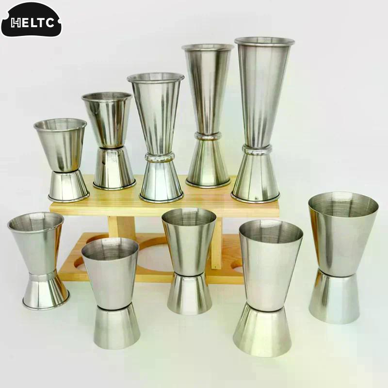 304 Stainless Steel Double-Ended Cocktail Measuring Cup (15/30ml Oz) With Rolled Edge 30/60ml Measuring Glass