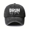 BRUH Baseball Cap Fashionable American Street Style Casual Fashion Sun Hat