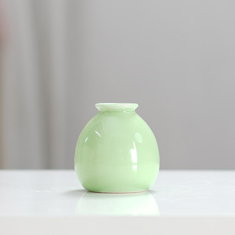 Simple Ceramic Mini Vase Incense Bottle, Hotel Home Decoration Perfume Diffuser, Living Room Office Dry Flower Hydroponics