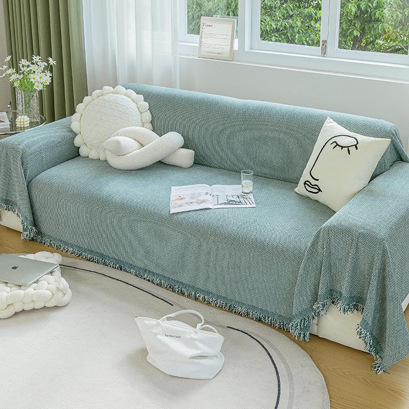 Chenille Cream Sofa Cover Towel Four Seasons Universal Simple Sofa Cover Cover Anti-Scratching Cloth Cushion Dust Cover