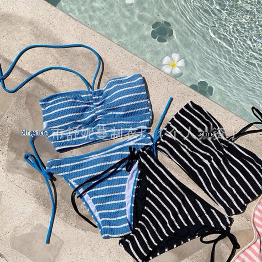 Dámské pruhované bikiny: High-End, Sexy, Styl Čisté Touhy pro Horké Prameny