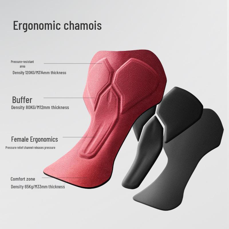 Women's Spring/Autumn Three-Layer Padded Cycling Bib Pants - Dynamic Series