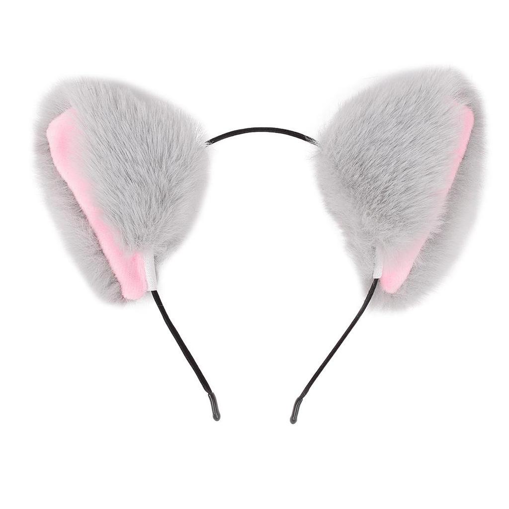 Plush Cat Ears Headband for Cosplay and Anime Costumes