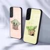 Cute Baby Y-Yoda Phone Case For Samsung S26 S25 S24 FE S23 S22 S21 Plus S20 Ultra Note20Ultra Black Glass Cover