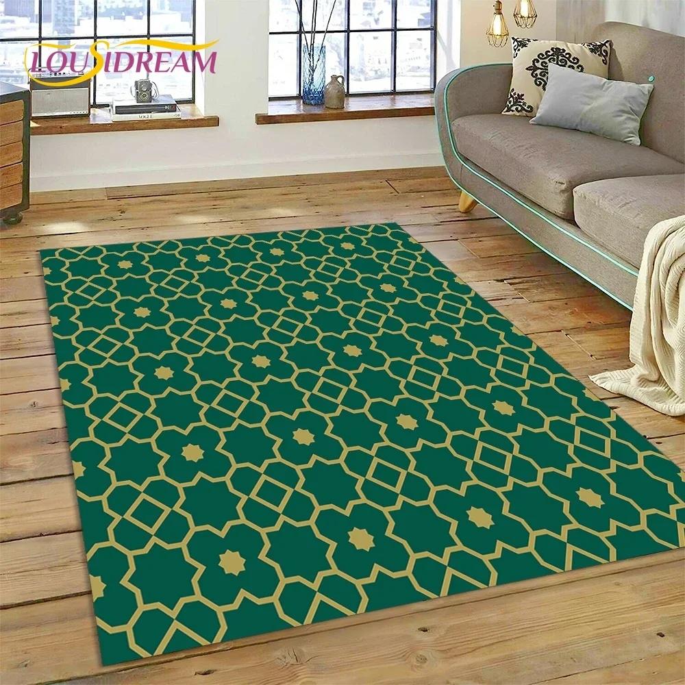 Muslimský Islám Modlitba Klečící Poly Podložky Mandala Koberec Kobereček do Ložnice Obývacího Pokoje Domácí Dekorace na Pohovku,Velká Dekorativní Podlahová Rohož