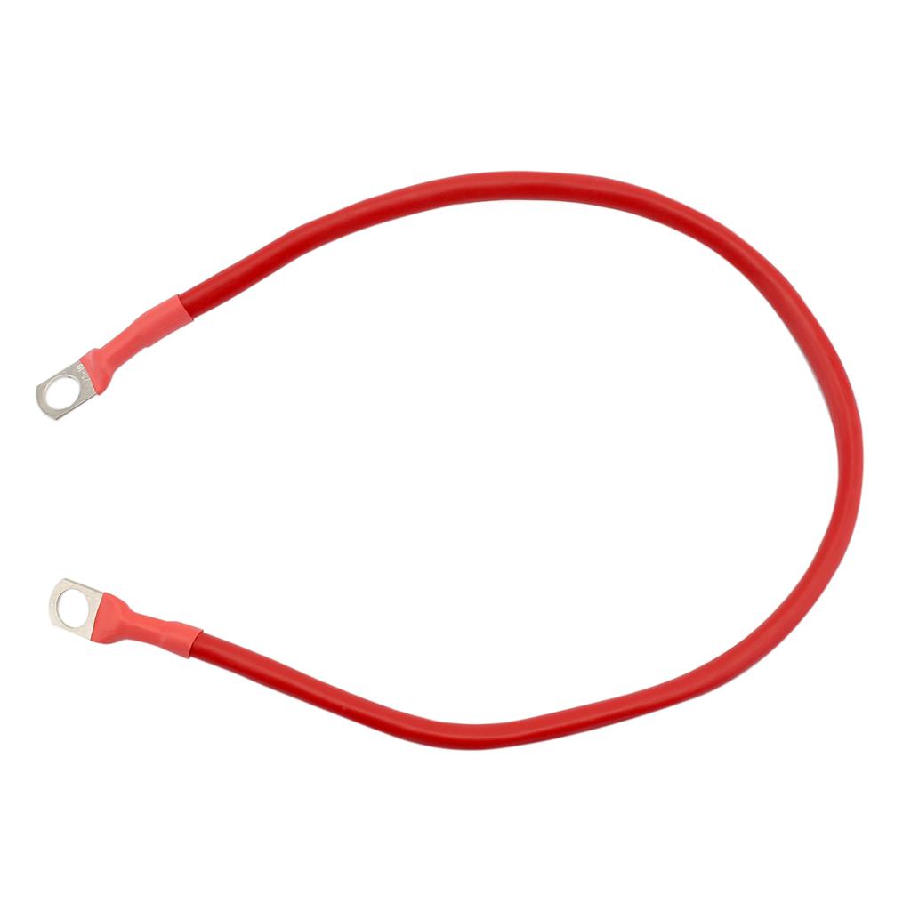 1,64 ft Rot 2 AWG Batteriekabel Positive Negative Anschlüsse für Motorrad Automobil Boot mit Klemmen Nachrüstung Kabelbaum