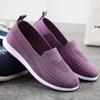 Women's Spring Soft-soled Cloth Shoes Comfortable and Fashionable Style Work Shoes Middle-aged Flying Woven Flat-bottomed Breathable Loafers