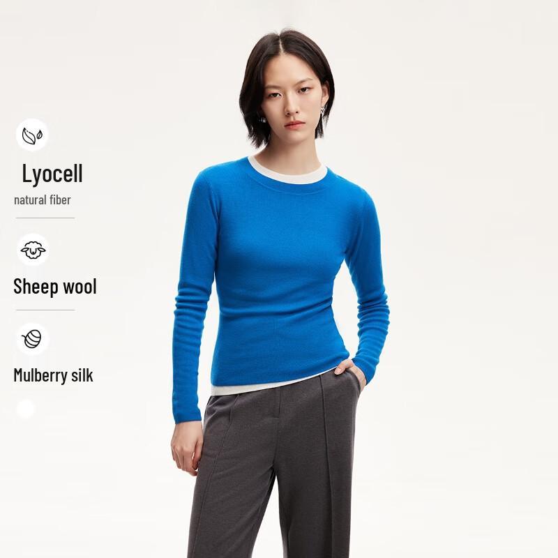 

VEROMODA Women s Wool Blend Round Neck Knitted Sweater S