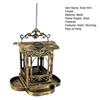 Solar Bird Feeder for Outdoors Hanging, Retro Carriage Shaped Metal Wild Bird Feeders, Solar Powered Garden Lantern for Patio, Yard, Gifts for Bird