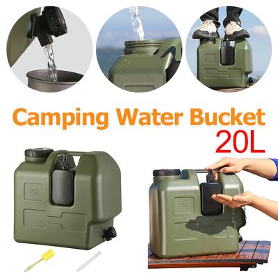 Seau de stockage d'eau en PE de 20 L Contenant porteur d'eau de grande capacité avec robinet Pot pour désinfectant pour les mains Réservoir d'eau portable pour la conduite