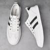 Herren Freizeitschuhe Echtes Leder Mode Herren Sneaker Handgefertigt Atmungsaktiv Herren Slipper Luxus Schnürschuhe Tenis Weiße Schuhe