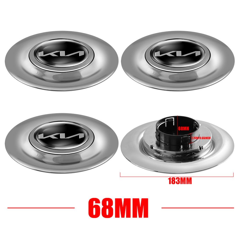 

4Pcs Car Floating Wheel Center Hub Caps Cover Accessory For KIA Sportage RIO Ceed Picanto Pegas Sorento Niro Soul Cerato Borrego серебряный