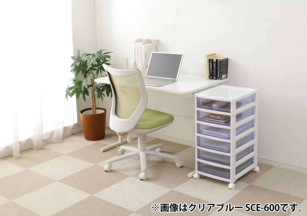 Iris Ohyama Super Clear Chest, WhiteClear Brown, SCE-600