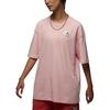 Jordan Essentials Solid Logo Loose Round Neck Short Sleeve Drop Shoulder T-Shirt Women Tops Light-Pink FV1133-621
