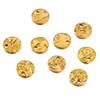 30pcs 8-12mm Gold Stainless Steel Round Hammered Charms Pendant for DIY Earrings Bracelet Necklace Jewelry Making Wholesale