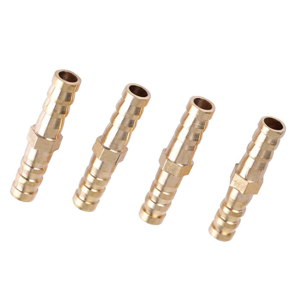Brass Fitting Hose Barb Tail Reducer Reducing Plug Connector (8mm-8mm 4pcs)