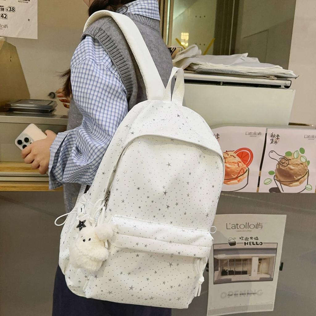 Schoolbag Japanese New Ins College Style Backpack Female Korean Gypsy Star Student Schoolbag Casual Versatile Travel Backpack