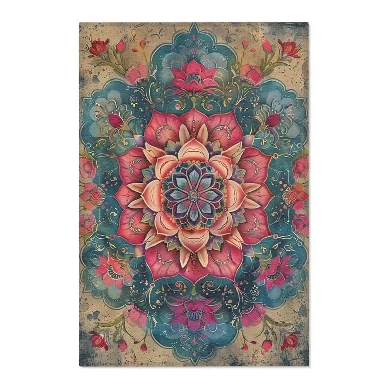 Lila Persischer Bereichsteppich Dunkel Floral Schlafzimmerteppich Modern Klassisch Fusion Wohnzimmer Art Deco Teppich Waschraum Fußmatte
