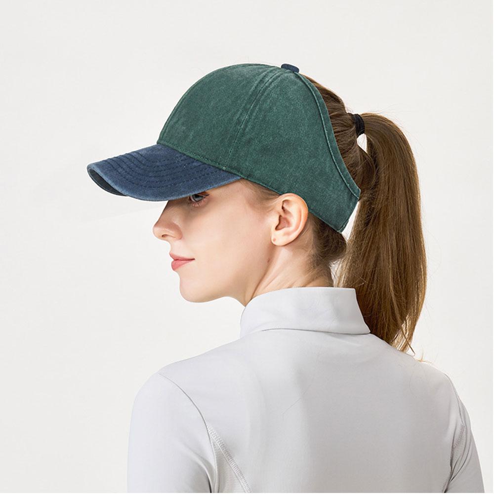 Outdoor Sports Sun Hat for Women Hign Ponytail Baseball Cap Empty Top Ponytail Hole Peaked Caps Messy Bun Ponytail Baseball Cap
