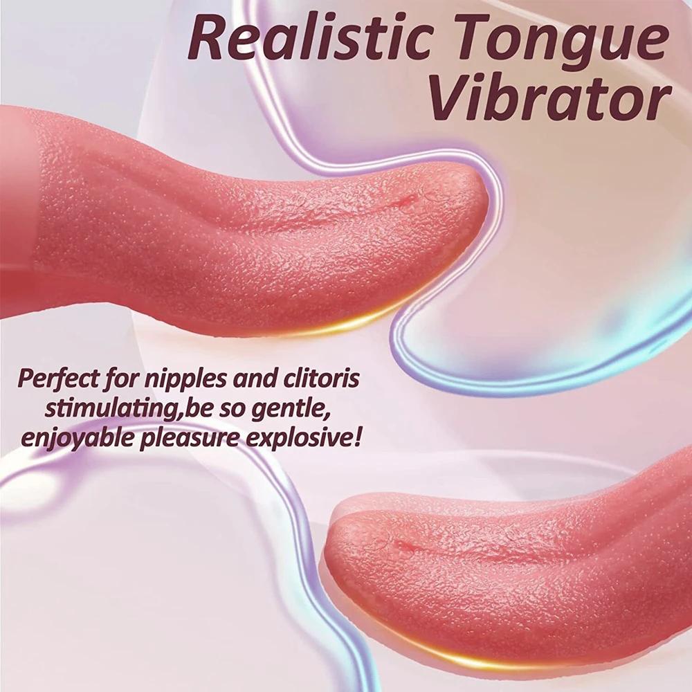 Tongue Licking Vibrator for Women Clitoral Stimulator Nipple Female Masturbator Vibrators Adult Sex Supplies Sex Toys for Women