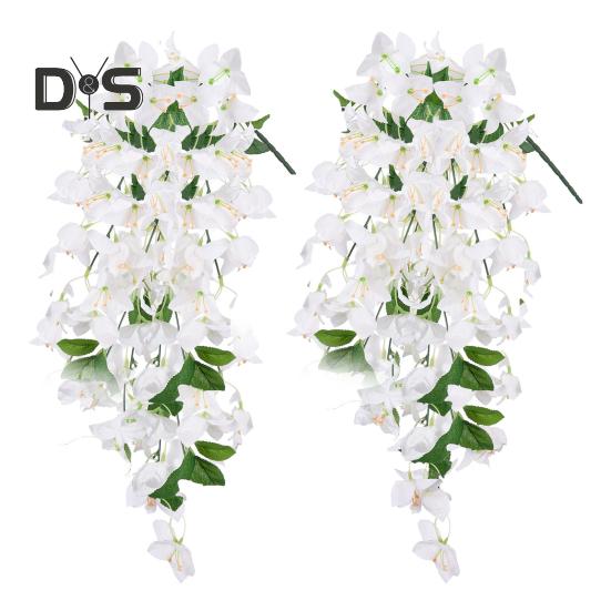 

2 шт. Підвісна штучна бугенвілія Speetabilis, стійка до УФ-променів, реалістична штучна квітка, весільна вечірка, для приміщення, для вулиці, сад, двір, настінна підвіска, штучне цвітіння D