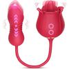 Sex Toys Rose Vibrator Dildo - MOOLIGIRL 4IN1 Adult Toys for Women with 9 Tongue Licking & Thrusting Dildos G Spot Vibrators, Anal Rose Sex Toy