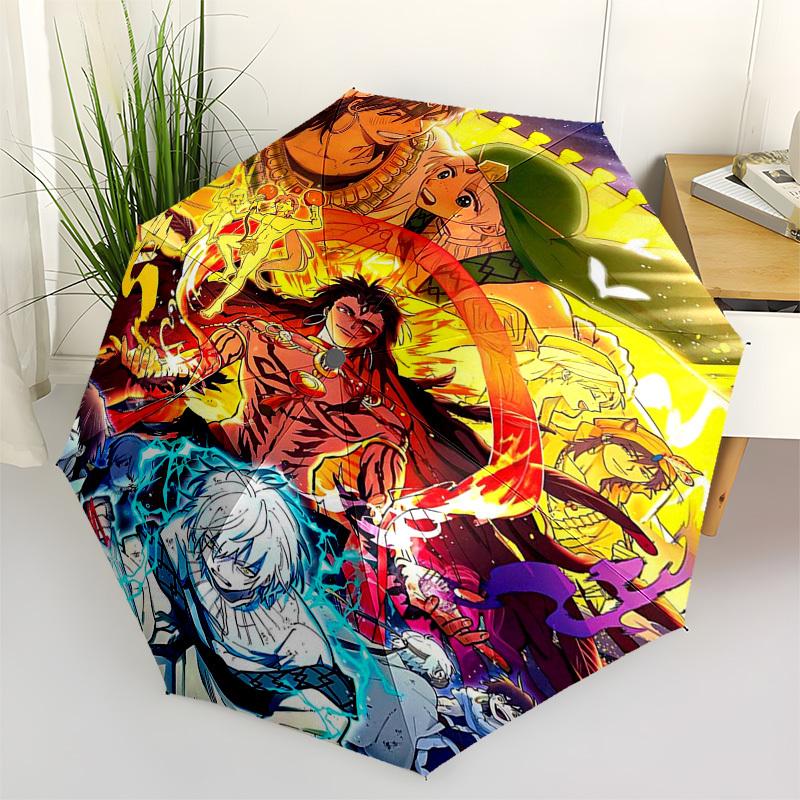 

1pc Outdoor Umbrella with Anime Characters - Automatic Opening/Closing, Portable 3-Fold Design, 8-Rib Iron Frame - Perfect Gift for Fans, Travele