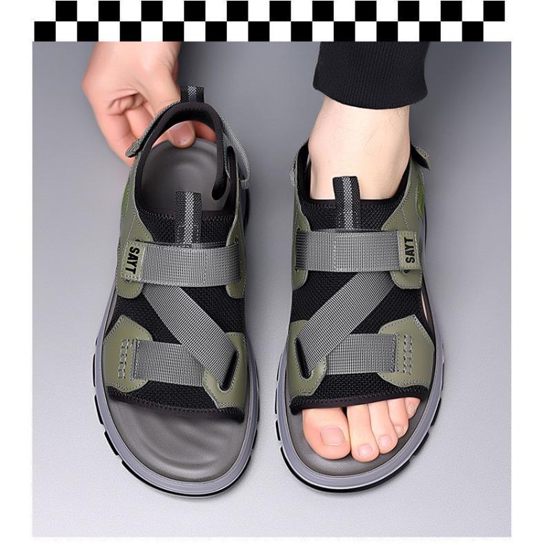 Fashion Summer Fashion Platform Hollow Outdoor Beach Men's Sandals Designer Soft Sole Casual Leather Man Shoes Sandalias Hombre Verano