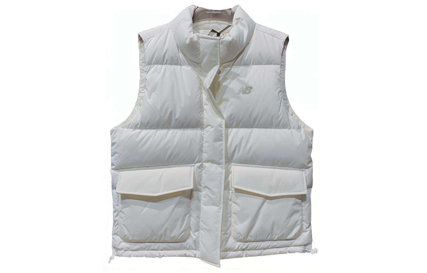 New Balance Sports Life Collection Down Vests Women s White Stand Collar Moderate Other AWV34300-CIC L