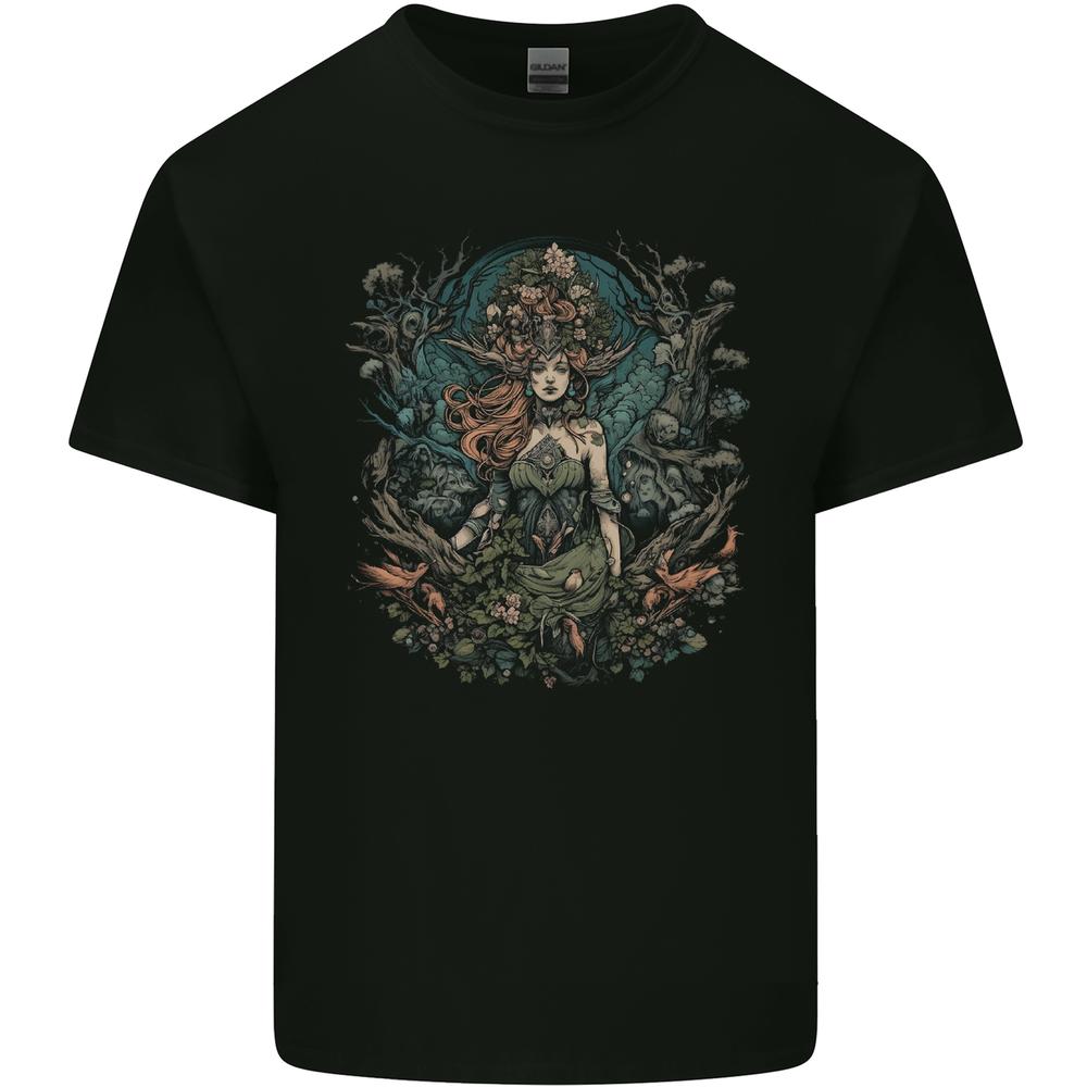 Queen of Nature Fantasy Pagan Kids T-shirt Childrens XL