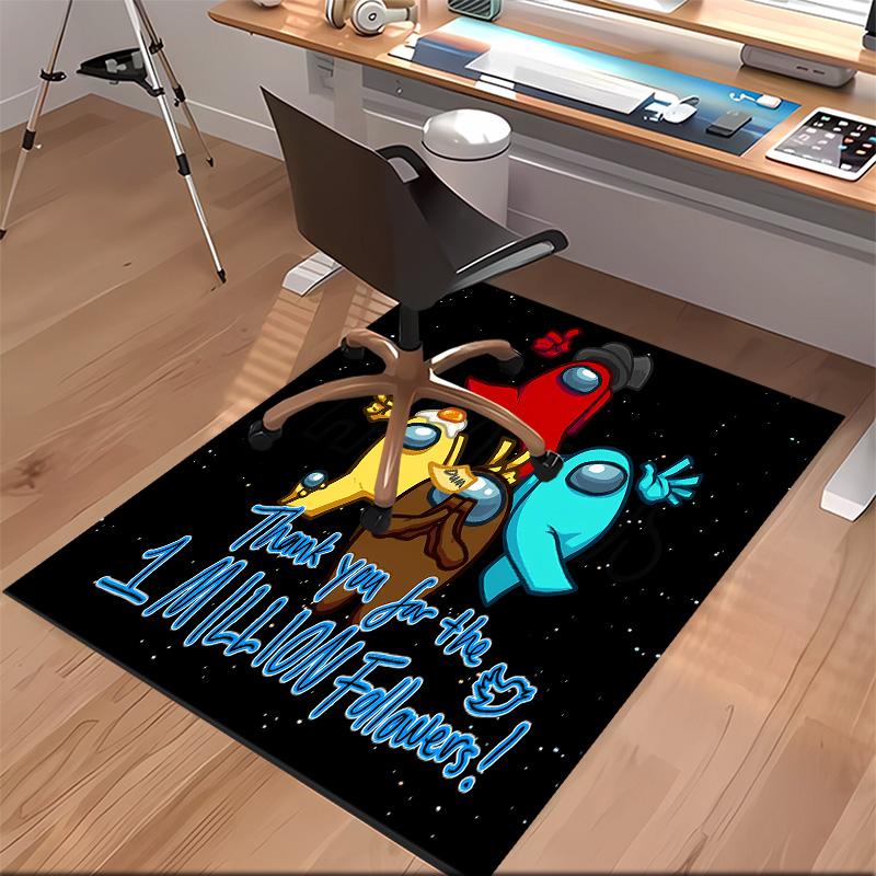 Among Us Print Area Rug-Soft,Washable Non-Slip Indoor Mat Office Chairs,Living Room,Home Office Decorative Rug