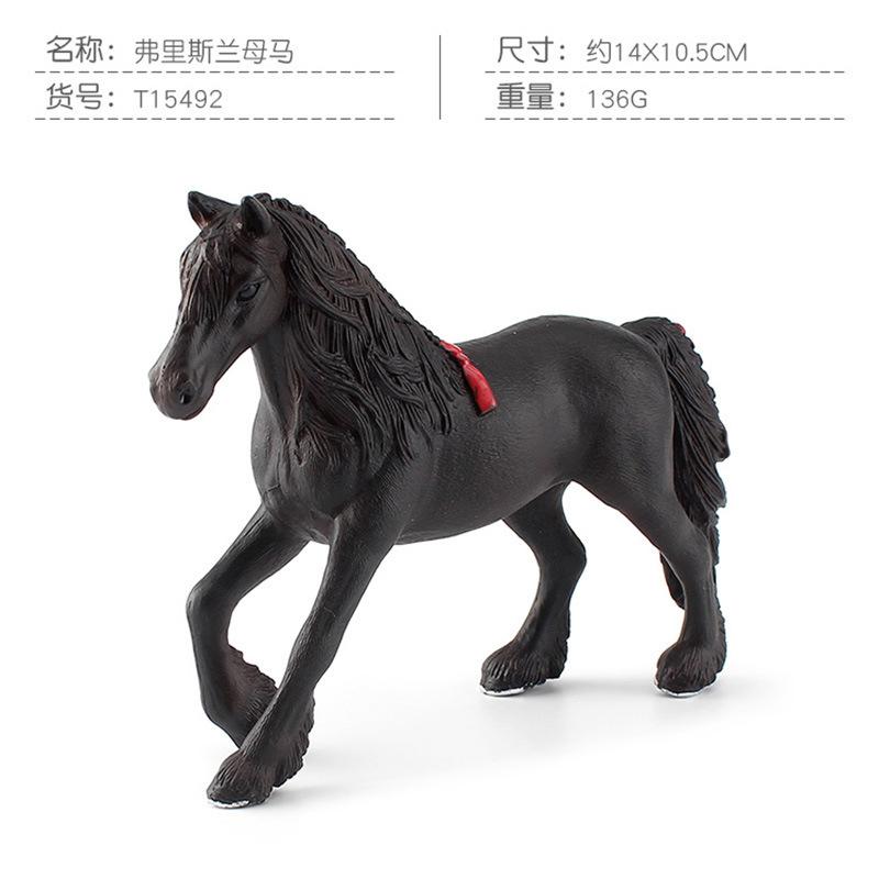 Simulation Animal Model Andalusian Mare Solid Arabian Mare Static Ornament Toy