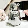 Silver Rabbit Ceramic Tissue Box Ornament Napkin Box Tissue Holder Paper Boxes Tissues Storage Box Organizer Decoration Crafts