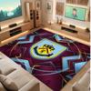Burnley Football Print Crystal Velvet Rug, Comfortable Water Absorbent Non Slip Indoor Floor Carpet