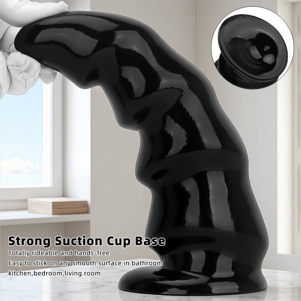 Black PVC Dildo Simulated Penis Anal Plug with Suction Cup Fisting Sex Toy Strap on Cock Big Dick Realistic Cock