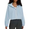 Women's Fashion Solid-Color Hooded Jacket Short-Length Zipper Sweatshirt Outerwear