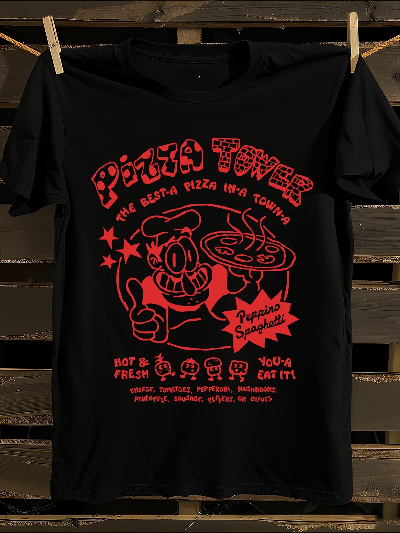 Funny Pizza Tower Anime Graphic T-shirt XXXL