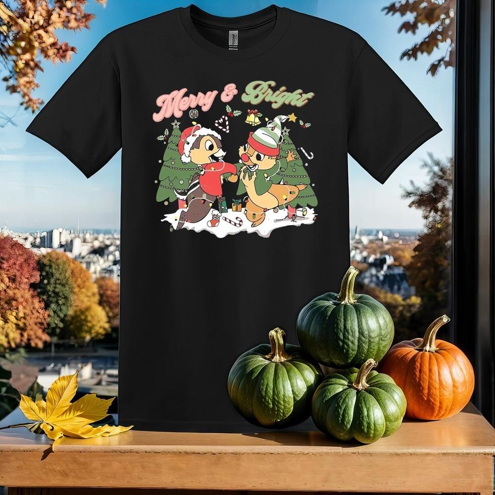 

Веселая и яркая футболка с Чипом и Дейлом Футболка Мужская Женская Унисекс Футболка SY533 2XL